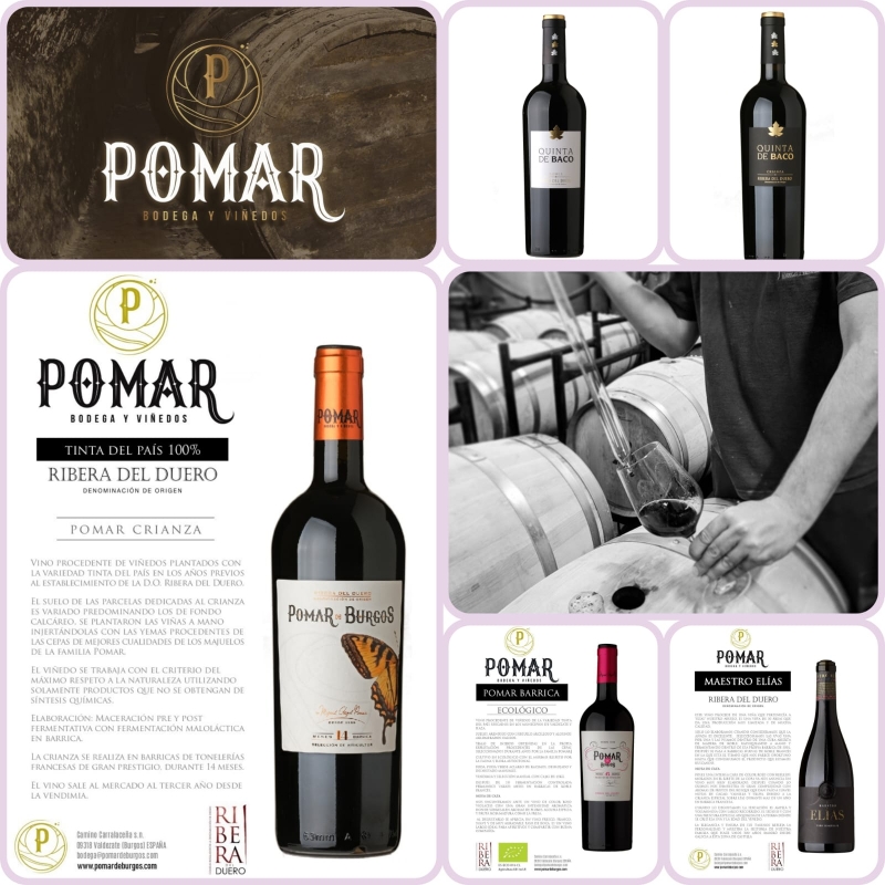 Los vinos de bodegas y viñedos Pomar.